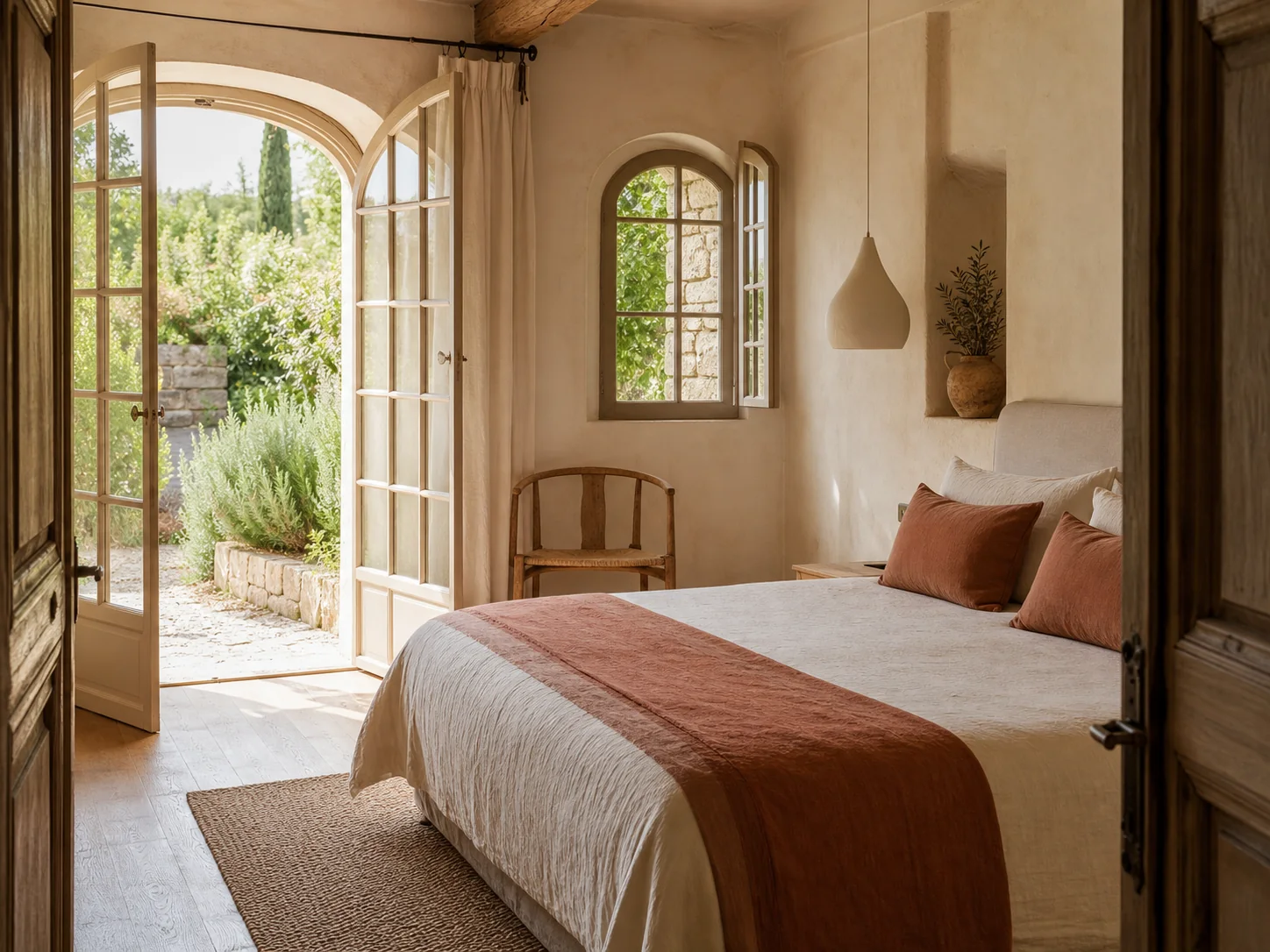 Suite lumineuse donnant sur un jardin de Provence